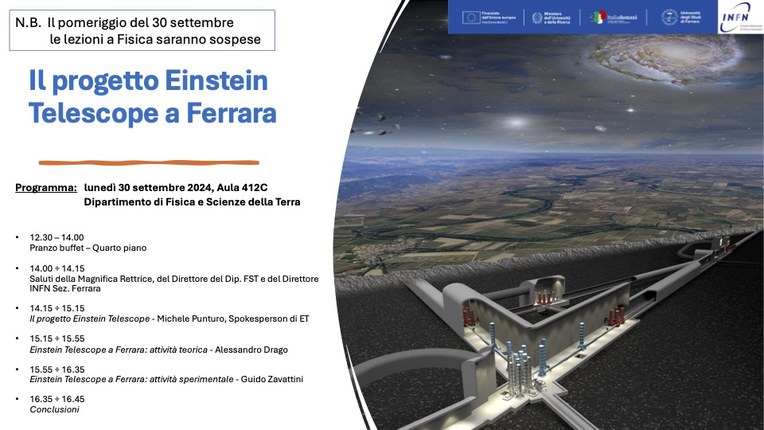Il progetto Einstein Telescope a Ferrara Il progetto Einstein Telescope a Ferrara